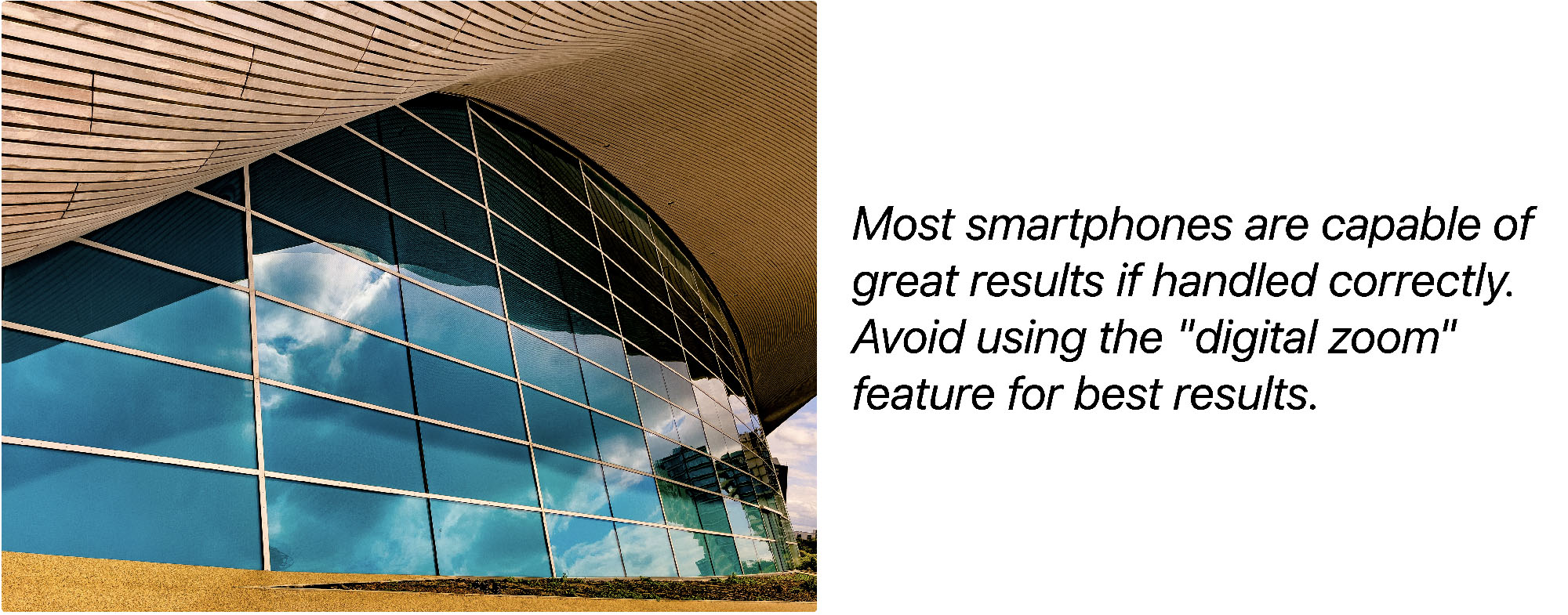 Smartphone shot of the London Aquatic Centre.